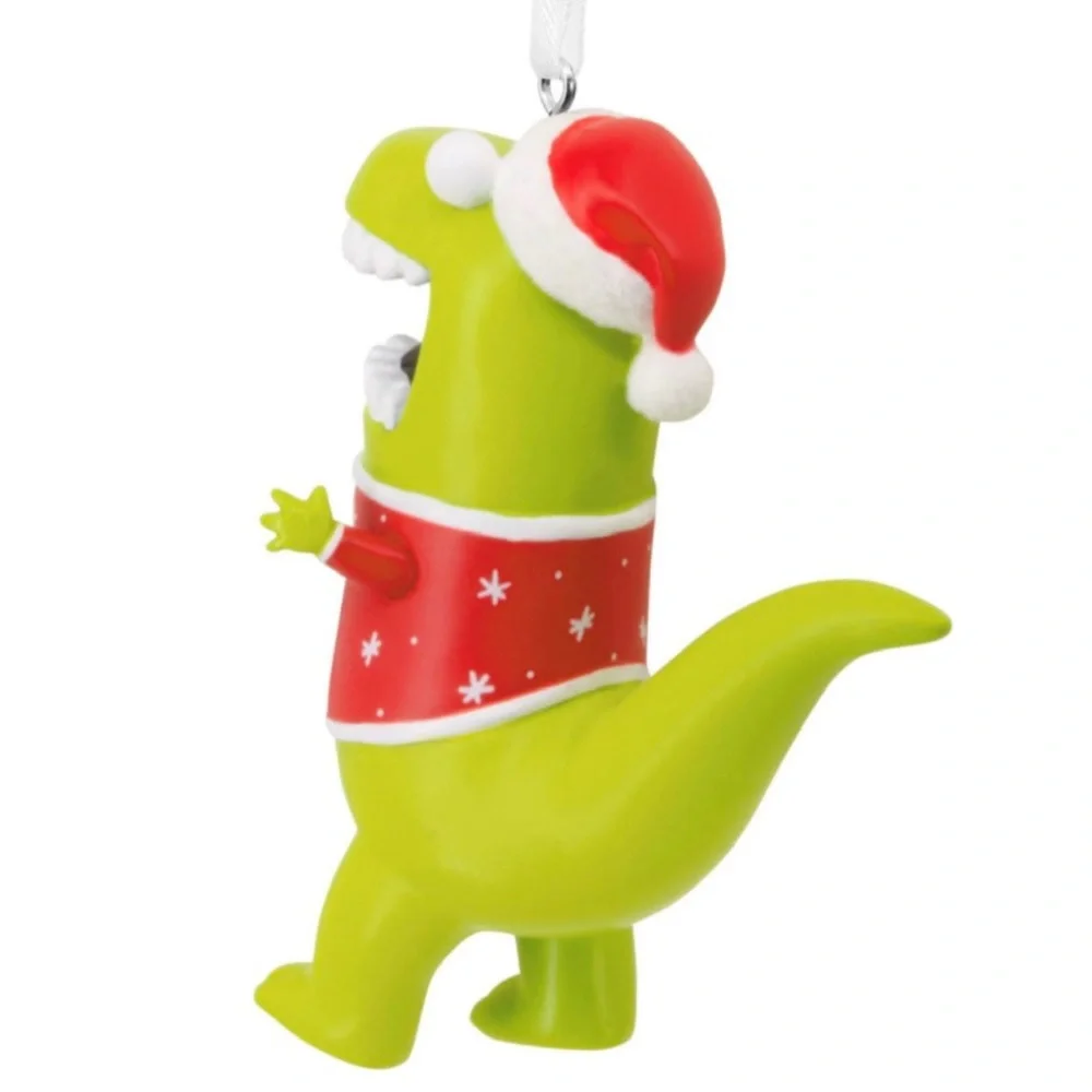 Hallmark Shoebox “Love Christmas This Much Dinosaur” Christmas Ornament (NWT)